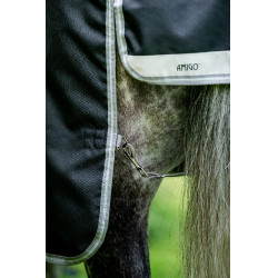 Coperta Horseware Amigo 1200D XL Turnout 50g Nero / grigio titanio / argento