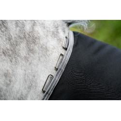 Coperta Horseware Amigo 1200D XL Turnout 50g Nero / grigio titanio / argento