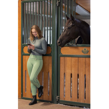 Leggings HKM Juna con fondo intero in silicone Giada Leggings HKM Juna con fondo intero in silicone Giada