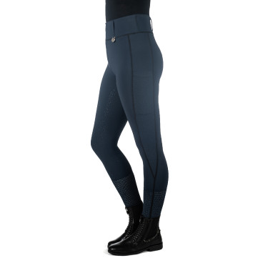 Leggings HKM Juna con fondo intero in silicone Blu scuro
