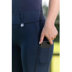 Leggings HKM Juna con fondo intero in silicone Blu scuro