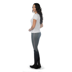 Leggings HKM Juna con fondo intero in silicone Grigio verde Leggings HKM Juna con fondo intero in silicone Grigio verde