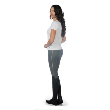 Leggings HKM Juna con fondo intero in silicone Grigio verde Leggings HKM Juna con fondo intero in silicone Grigio verde