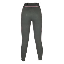 Leggings HKM Juna con fondo intero in silicone Grigio verde Leggings HKM Juna con fondo intero in silicone Grigio verde