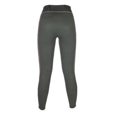 Leggings HKM Juna con fondo intero in silicone Grigio verde Leggings HKM Juna con fondo intero in silicone Grigio verde