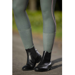 Leggings HKM Juna con fondo intero in silicone Grigio verde Leggings HKM Juna con fondo intero in silicone Grigio verde