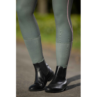 Leggings HKM Juna con fondo intero in silicone Grigio verde Leggings HKM Juna con fondo intero in silicone Grigio verde