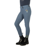 Leggings HKM Pony Dream II con grip in silicone integrale Blu grigio