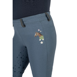 Leggings HKM Pony Dream II con grip in silicone integrale Blu grigio Leggings HKM Pony Dream II con grip in silicone integrale Blu grigio