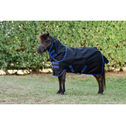Coperta Horseware Amigo Ripstop 900D Plus Petite Turnout 0g Nero / blu classico Coperta Horseware Amigo Ripstop 900D Plus Petite Turnout 0g Nero / blu classico