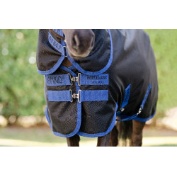Coperta Horseware Amigo Ripstop 900D Plus Petite Turnout 0g Nero / blu classico Coperta Horseware Amigo Ripstop 900D Plus Petite Turnout 0g Nero / blu classico