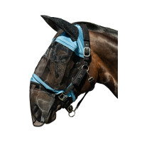 Maschera antimosche HKM Premium protezione delle narici Blu grigio Maschera antimosche HKM Premium protezione delle narici Blu grigio