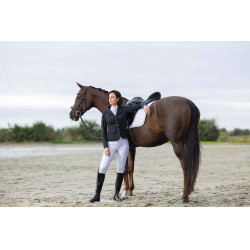 Pantaloni HKM Amalfi full seat in silicone Bianco