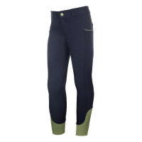 Pantaloni HKM Claire con fondo intero in silicone Blu scuro