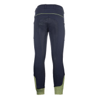 Pantaloni HKM Claire con fondo intero in silicone Blu scuro