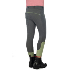 Pantaloni HKM Claire con fondo intero in silicone Grigio verde