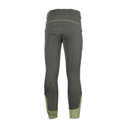 Pantaloni HKM Claire con fondo intero in silicone Grigio verde