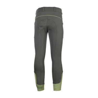 Pantaloni HKM Claire con fondo intero in silicone Grigio verde