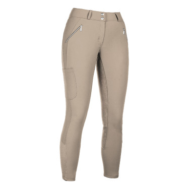Pantaloni HKM Lia a vita alta con fondo intero in Alos Beige Pantaloni HKM Lia a vita alta con fondo intero in Alos Beige
