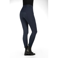 Pantaloni HKM Lia a vita alta con fondo intero in Alos Blu scuro