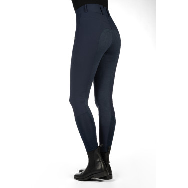 Pantaloni HKM Lia a vita alta con fondo intero in Alos Blu scuro Pantaloni HKM Lia a vita alta con fondo intero in Alos Blu scuro