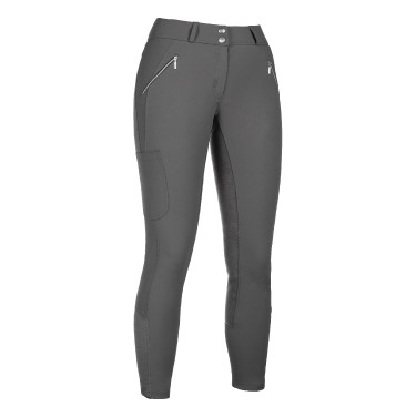 Pantaloni HKM Lia a vita alta con fondo intero in Alos Grigio Pantaloni HKM Lia a vita alta con fondo intero in Alos Grigio