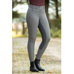 Pantaloni HKM Lia a vita alta con fondo intero in Alos Grigio