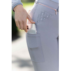Pantaloni HKM Rosegold Sparkle Style 1/1 in silicone Grigio / oro rosa Pantaloni HKM Rosegold Sparkle Style 1/1 in silicone Grigio / oro rosa