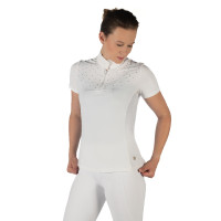 Polo da concorso HKM Skadi maniche corte donna Bianco Polo da concorso HKM Skadi maniche corte donna Bianco