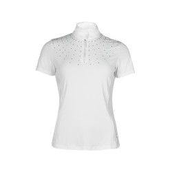 Polo da concorso HKM Skadi maniche corte donna Bianco Polo da concorso HKM Skadi maniche corte donna Bianco