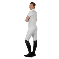Polo da concorso HKM Skadi maniche corte donna Bianco Polo da concorso HKM Skadi maniche corte donna Bianco