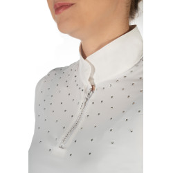 Polo da concorso HKM Skadi maniche corte donna Bianco Polo da concorso HKM Skadi maniche corte donna Bianco