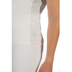 Polo da concorso HKM Skadi maniche corte donna Bianco Polo da concorso HKM Skadi maniche corte donna Bianco