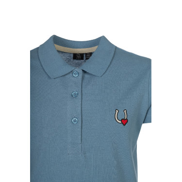 Polo HKM Claire Blu grigio