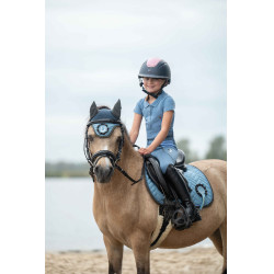 Polo HKM Claire Blu grigio