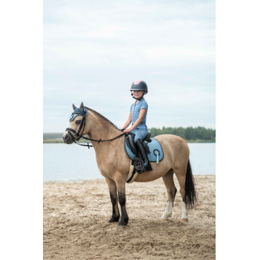 Polo HKM Claire Blu grigio