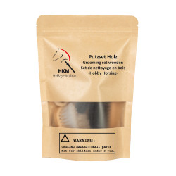 Set di toelettatura HKM in legno Hobby Horsing Naturale Set di toelettatura HKM in legno Hobby Horsing Naturale