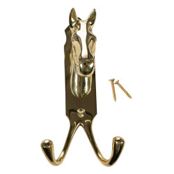 Supporto per testa di cavallo HKM doppio gancio ottone Supporto per testa di cavallo HKM doppio gancio ottone