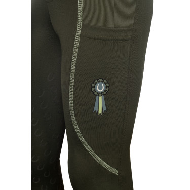 Leggings HKM Claire fondo 1/1 in silicone Grigio verde