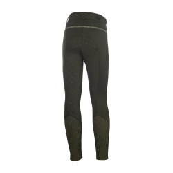 Leggings HKM Claire fondo 1/1 in silicone Grigio verde