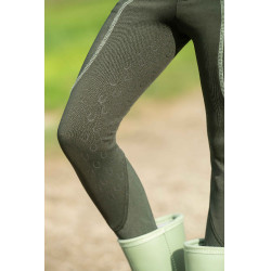 Leggings HKM Claire fondo 1/1 in silicone Grigio verde
