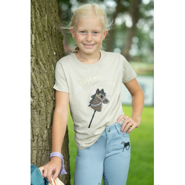 T-Shirt HKM Hobby Horsing Arcobaleno Beige T-Shirt HKM Hobby Horsing Arcobaleno Beige