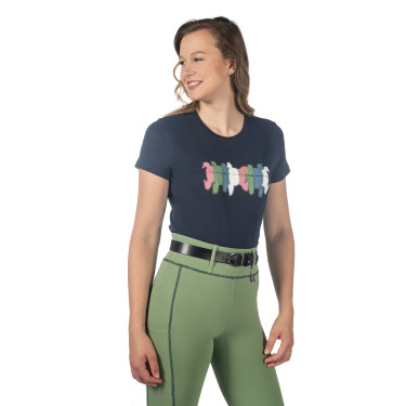 Maglietta HKM Mirror Blu scuro Maglietta HKM Mirror Blu scuro