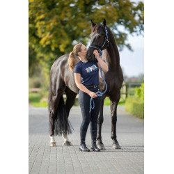 Maglietta HKM Mirror Blu scuro Maglietta HKM Mirror Blu scuro