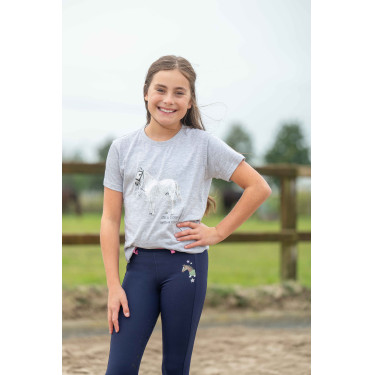 Maglietta HKM Sparkle Grigio melange Maglietta HKM Sparkle Grigio melange