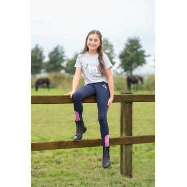 Maglietta HKM Sparkle Grigio melange Maglietta HKM Sparkle Grigio melange