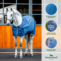Coperta Horseware Ionic Therapy Mesh Cooler Bleu imperial / argent /Marine Blu Coperta Horseware Ionic Therapy Mesh Cooler Bleu imperial / argent /Marine Blu