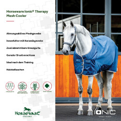 Coperta Horseware Ionic Therapy Mesh Cooler Bleu imperial / argent /Marine Blu Coperta Horseware Ionic Therapy Mesh Cooler Bleu imperial / argent /Marine Blu