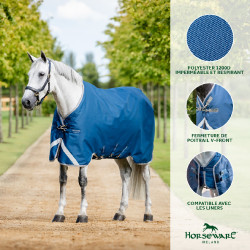 Coperta Horseware Ionic Therapy Turnout 100g Bleu imperial / argent /Marine Blu Coperta Horseware Ionic Therapy Turnout 100g Bleu imperial / argent /Marine Blu