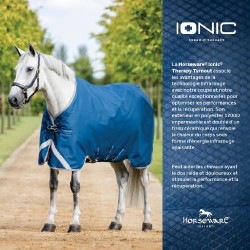 Coperta Horseware Ionic Therapy Turnout 100g Bleu imperial / argent /Marine Blu Coperta Horseware Ionic Therapy Turnout 100g Bleu imperial / argent /Marine Blu